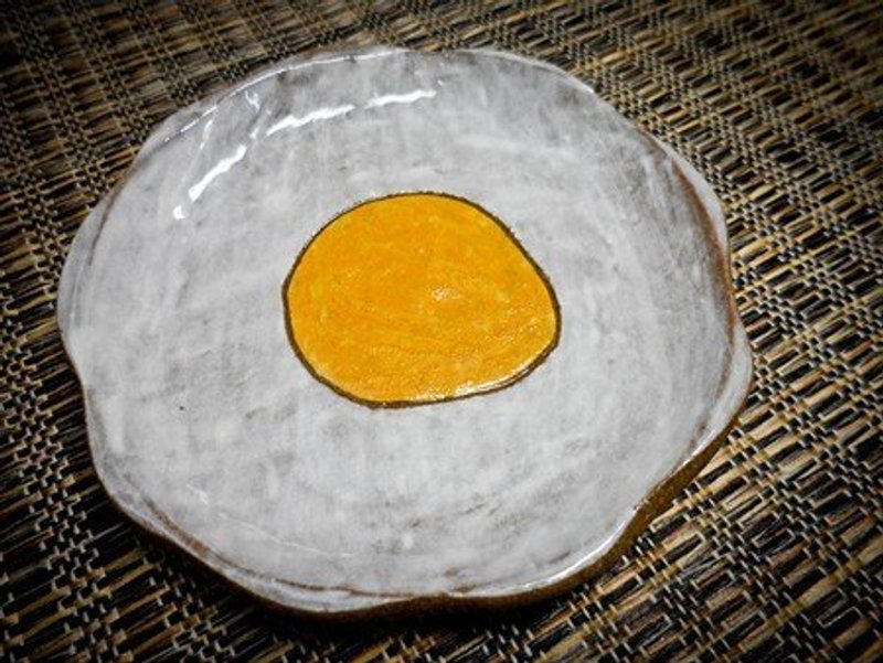 荷包蛋✖点心盘 - 花瓶/陶器 - 其他材质 黄色