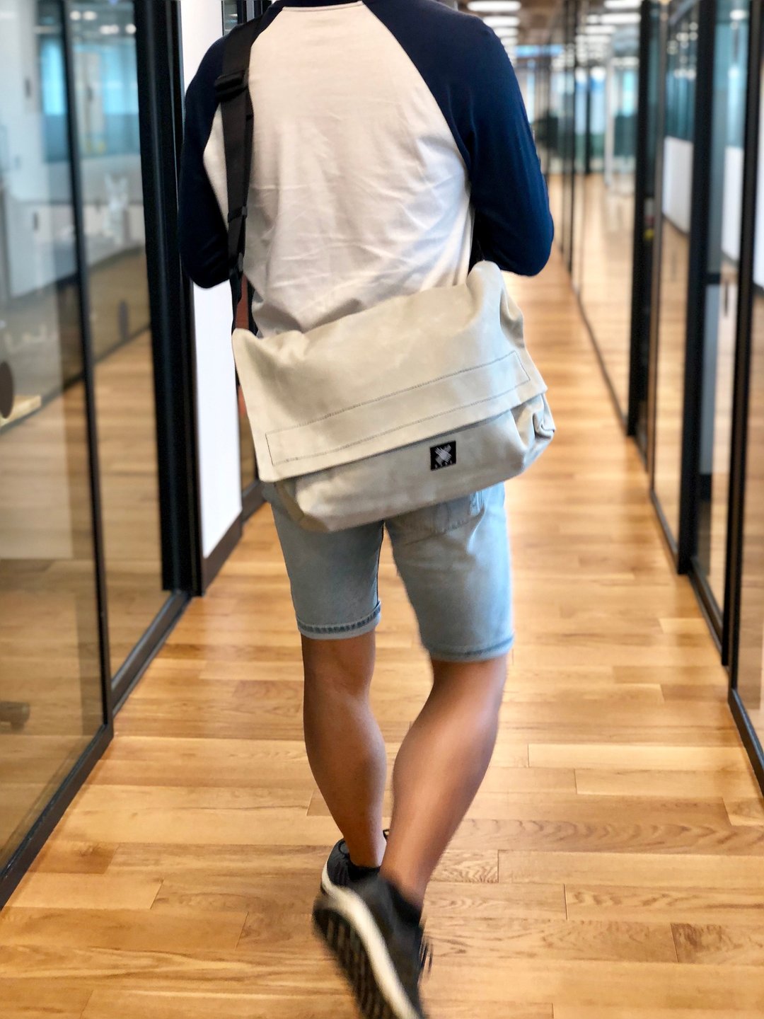 2色  帆布 Messenger Bag 漫游邮差包 斜背包 斜肩包单车包 - 侧背包/斜挎包 - 其他材质 灰色
