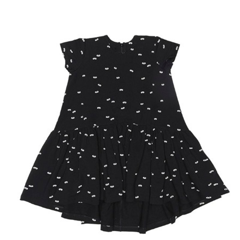 2015春夏 Beau loves 黑色满版mini mask洋装 - 围嘴/口水巾 - 棉．麻 黑色