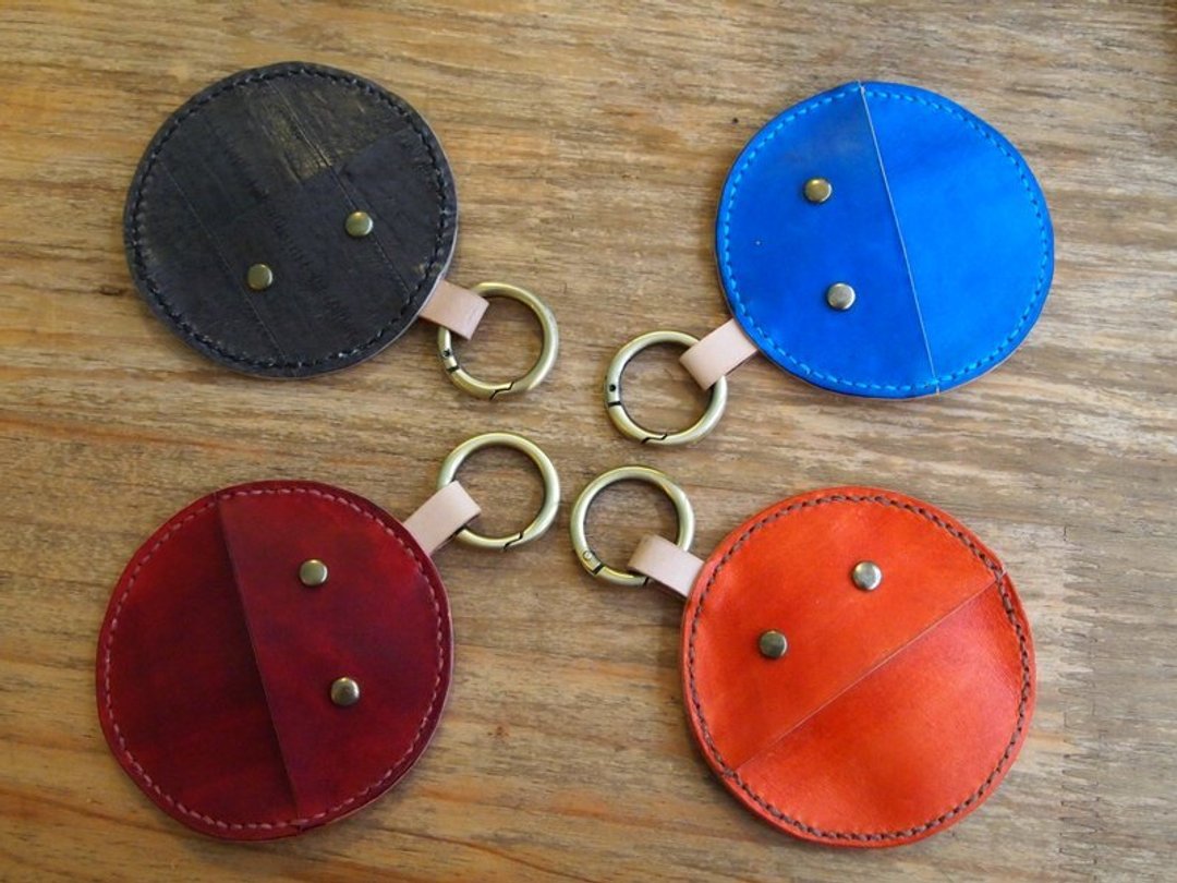 小精灵扣环零钱包  Pacman Coin Holder - 零钱包 - 真皮 咖啡色