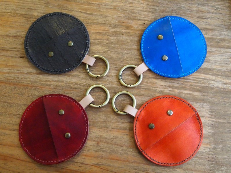 小精灵扣环零钱包  Pacman Coin Holder - 零钱包 - 真皮 咖啡色