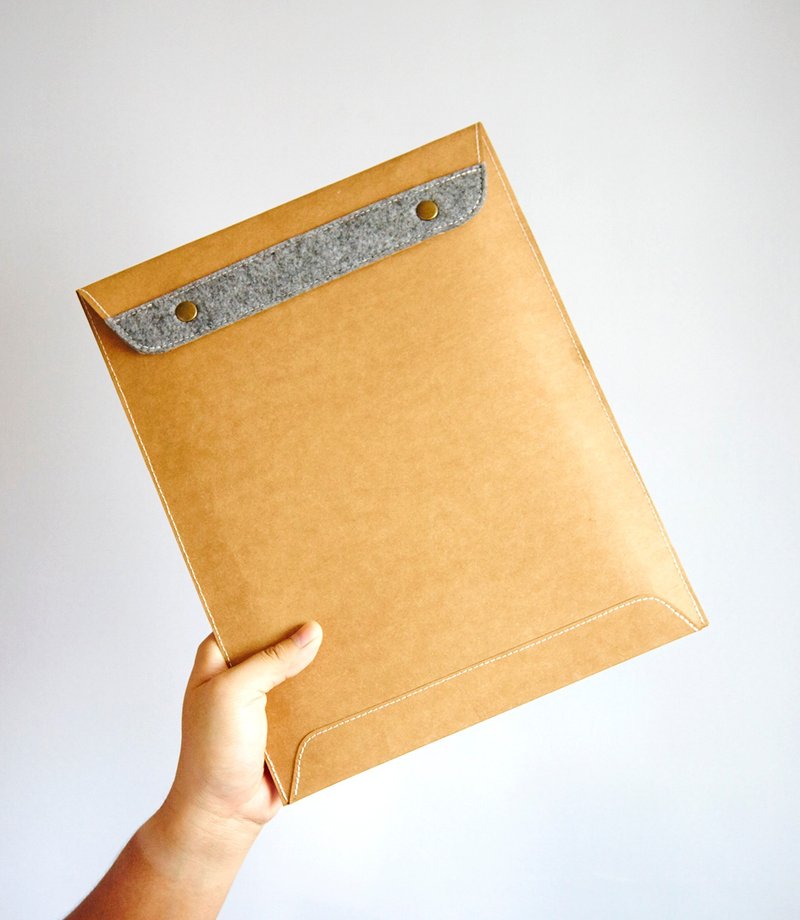 简约A4防水牛皮纸文件夹(原色) - 文件夹/资料夹 - 纸 卡其色