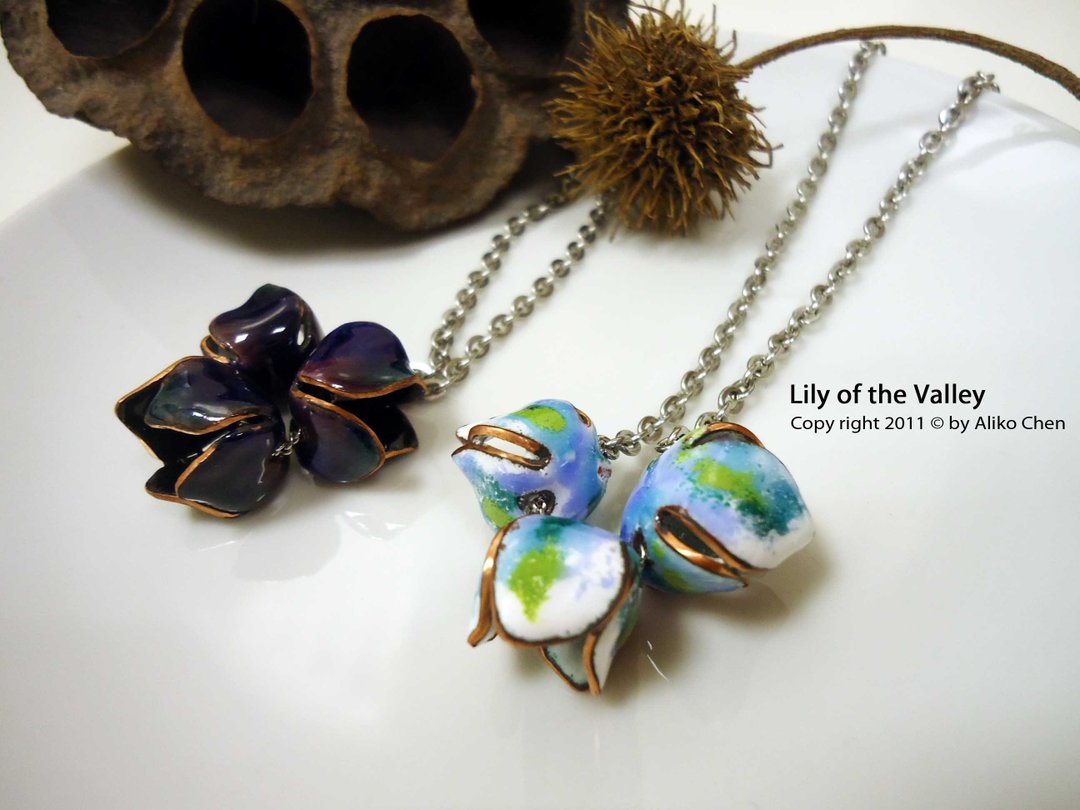 【Lily of the Valley】珐琅项炼 - 项链 - 其他金属 