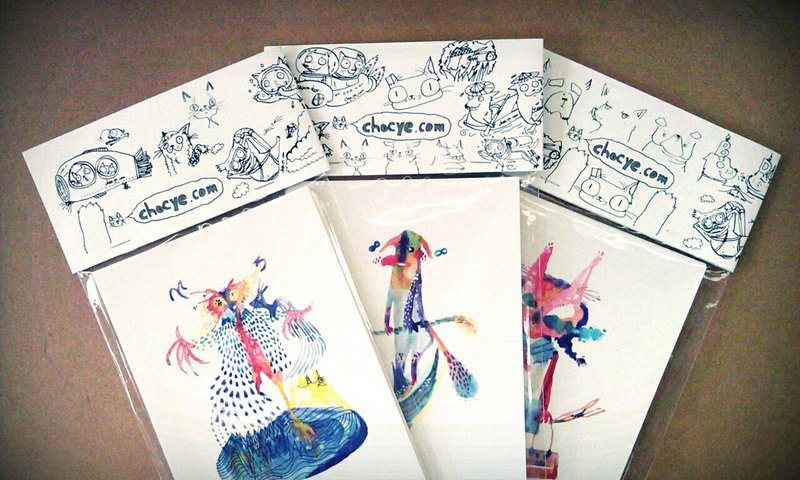 No more Sadness postcards ／自己上色简便明信片组 - 卡片/明信片 - 纸 白色