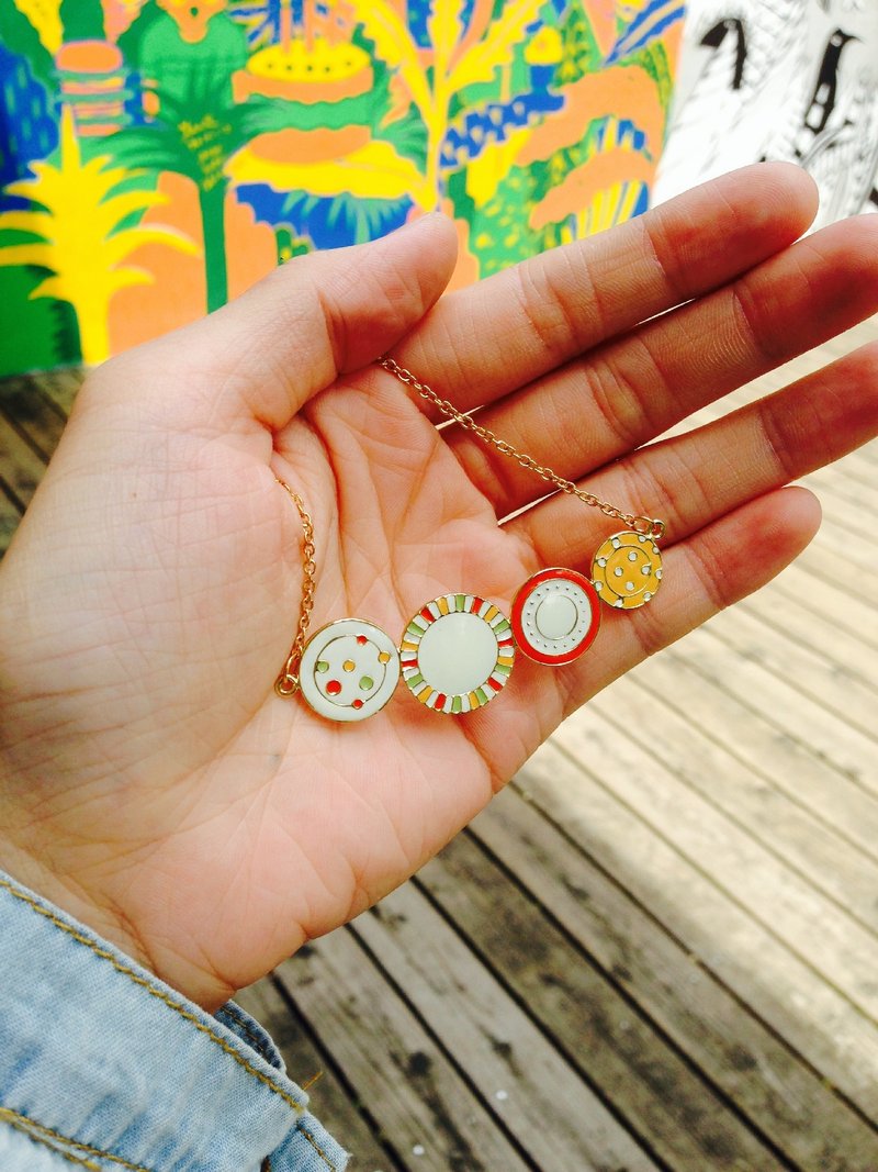 甜美餐盘 手作短链 - 项链 - 其他金属 