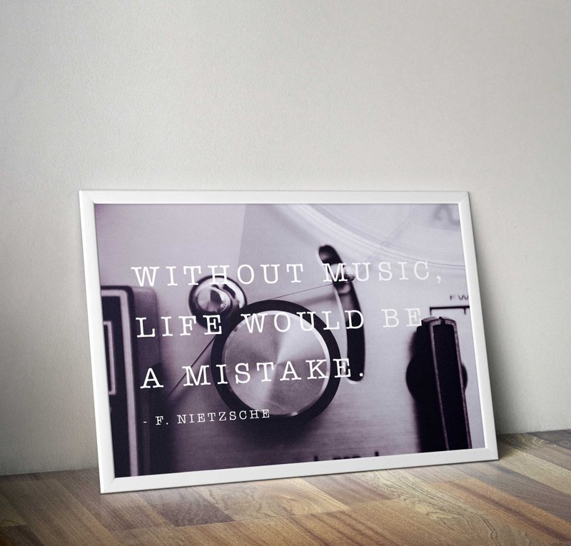 海报_老式音乐设备_尼采 - 海报/装饰画/版画 - 纸 紫色