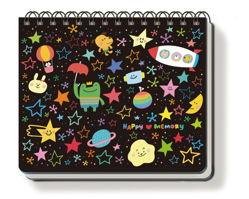 P714 空白涂鸦本_宇宙黑 - 笔记本/手帐 - 纸 黑色