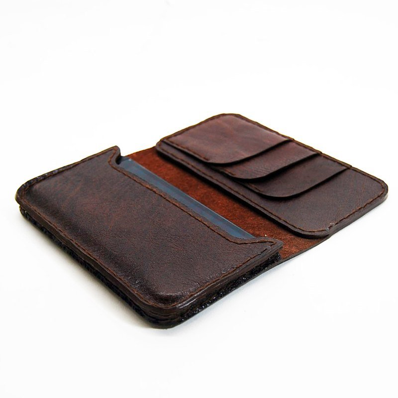 咖啡色牛皮手机套/皮夹 - 皮夹/钱包 - 真皮 黑色