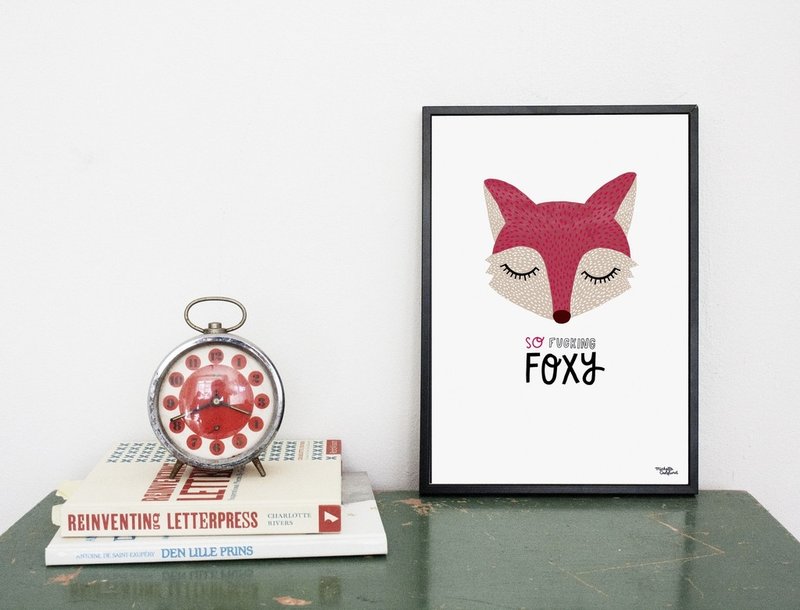 丹麦Michelle Carlslund 插画海报_小虎小狐 A4 - 海报/装饰画/版画 - 纸 