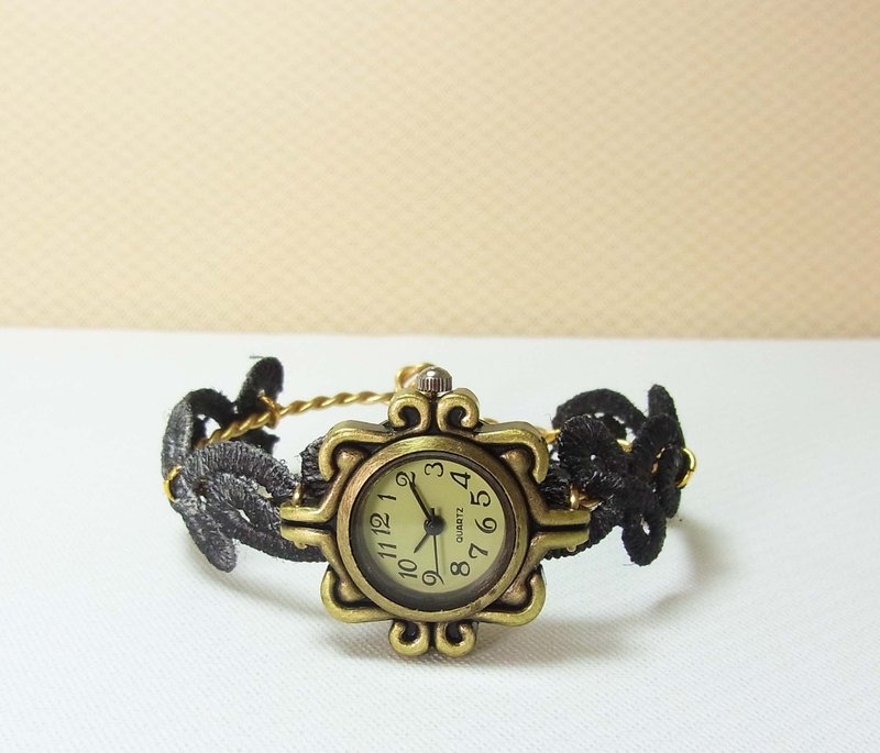 W002 音符手镯表 古典灰、黑 - 女表 - 绣线 