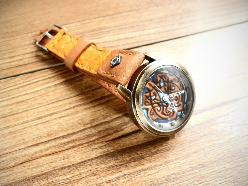 Fiore Classic 3 (只得一只) - 女表 - 真皮 橘色