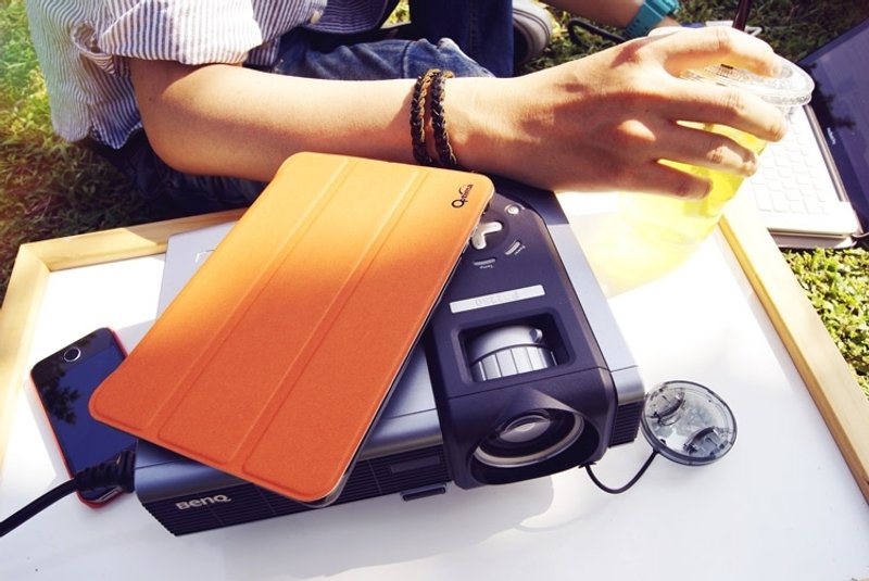 Optima iPad mini 1/2/3 轻薄保护壳 丹宁橘 - 平板/电脑保护壳 - 人造皮革 橘色