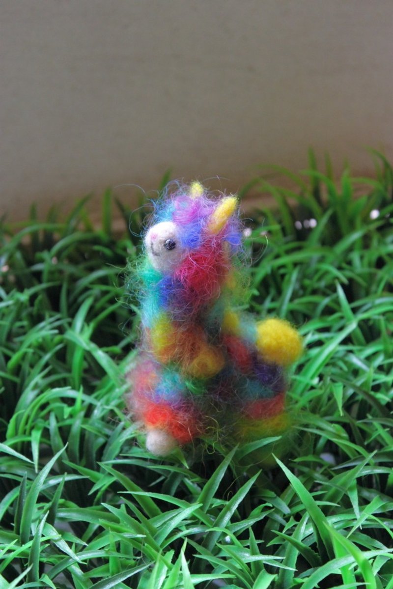 迷你羊驼吊饰兼项链 2013新色 订做款 - 项链 - 羊毛 多色