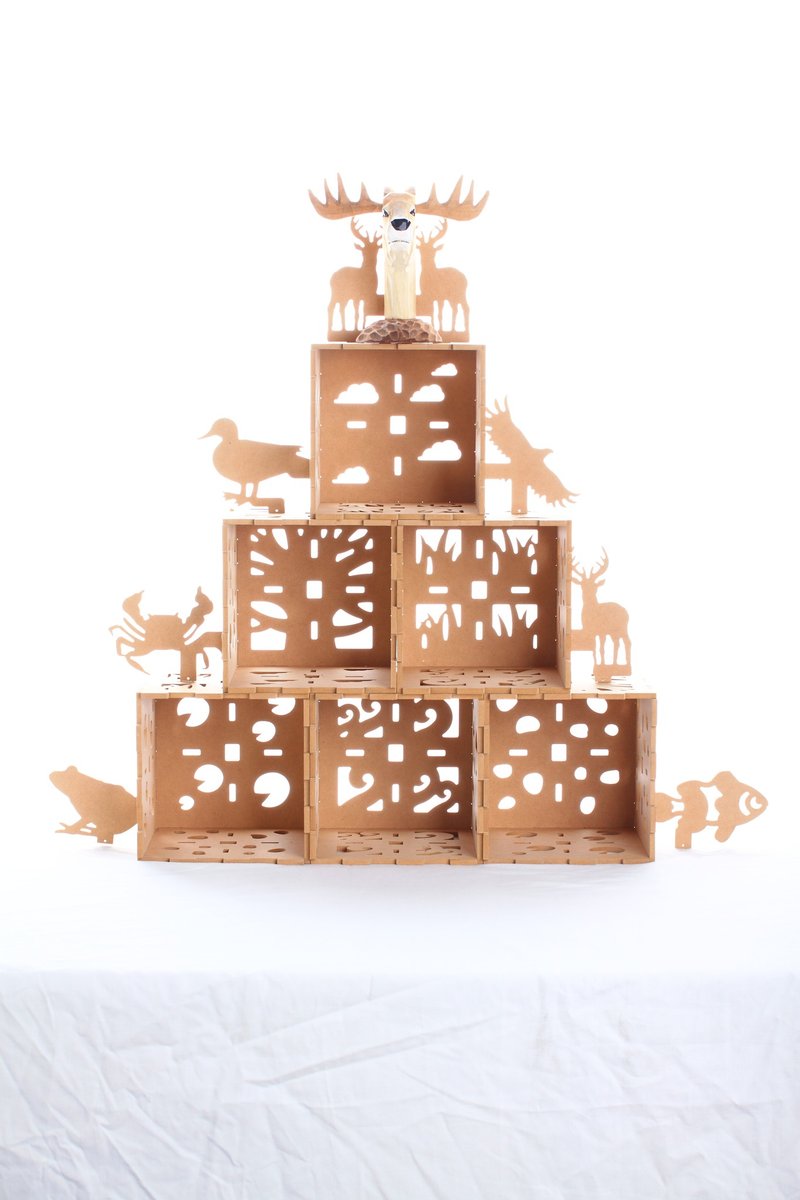 梦想盒-多功能用积木 - 木工/竹艺/纸艺 - 木头 金色