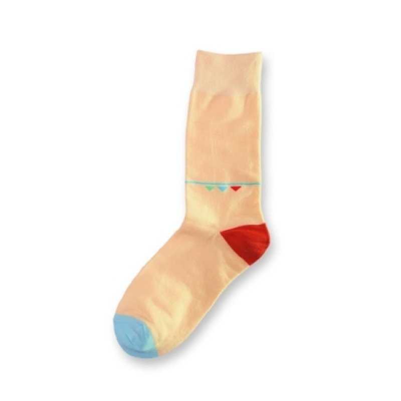 女孩寓所 :: 韩国袜子品牌CORNSOX – Music系列:小旗子-米黄色 - 袜子 - 其他材质 黄色