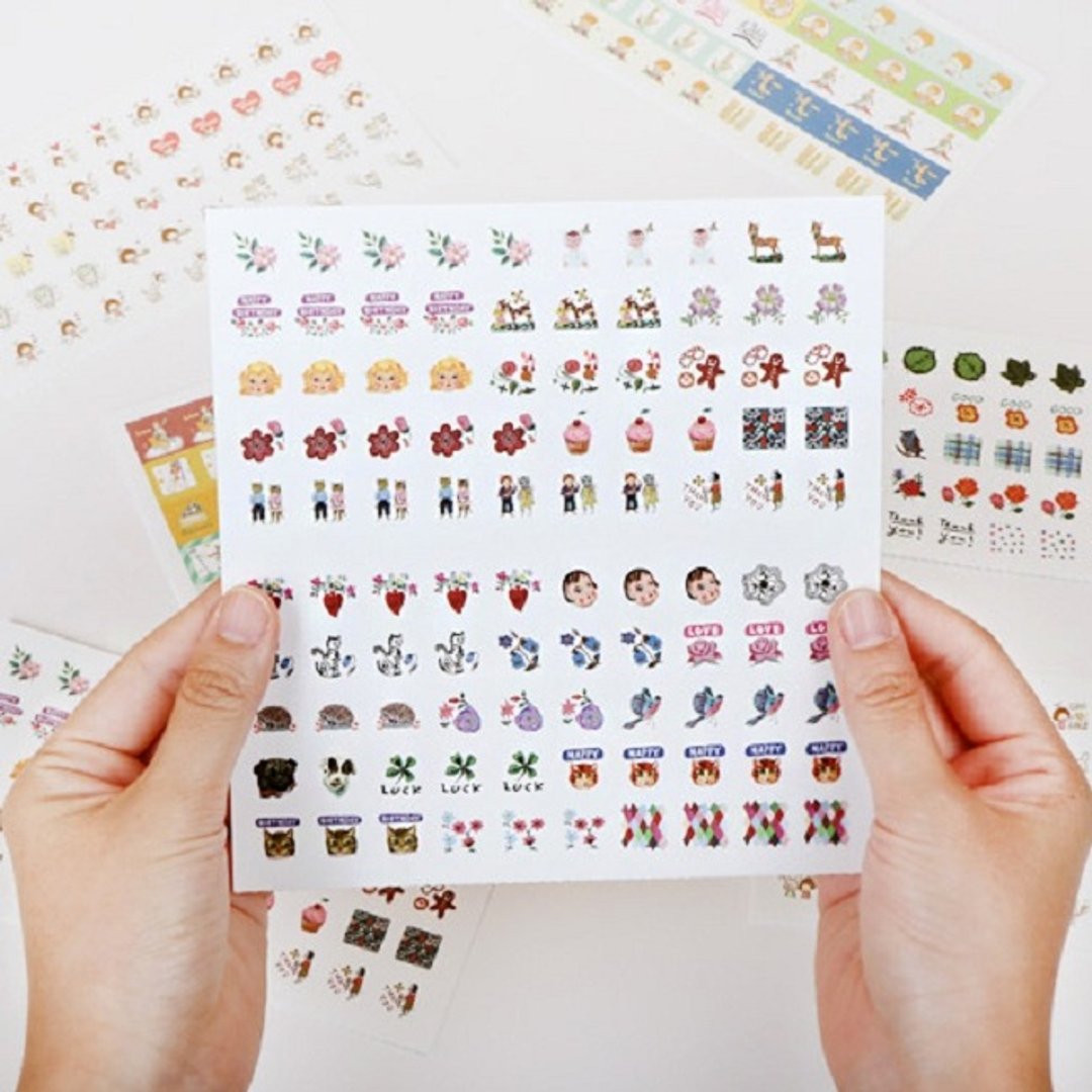 Dessin x 7321 Design-embossing手帐小贴纸组(200pcs)-Nathalie Lete,7321-00353 - 贴纸 - 纸 多色