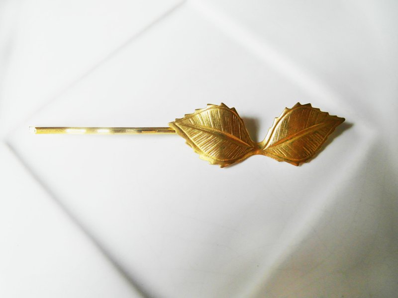 复时品精灵款发夹【双叶-右】 - 发饰 - 其他材质 金色