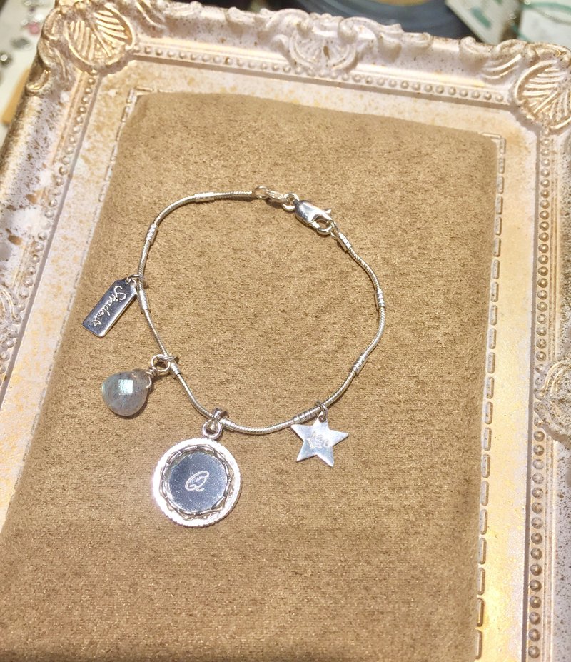 《定制区》字母手链+粉色混色串珠手链ＦＯＲ- 詹小姐 - 项链 - 宝石 粉红色