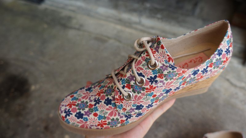 Rita617 限量订制楔形鞋(Liberty 布款) - 女款休闲鞋 - 真皮 