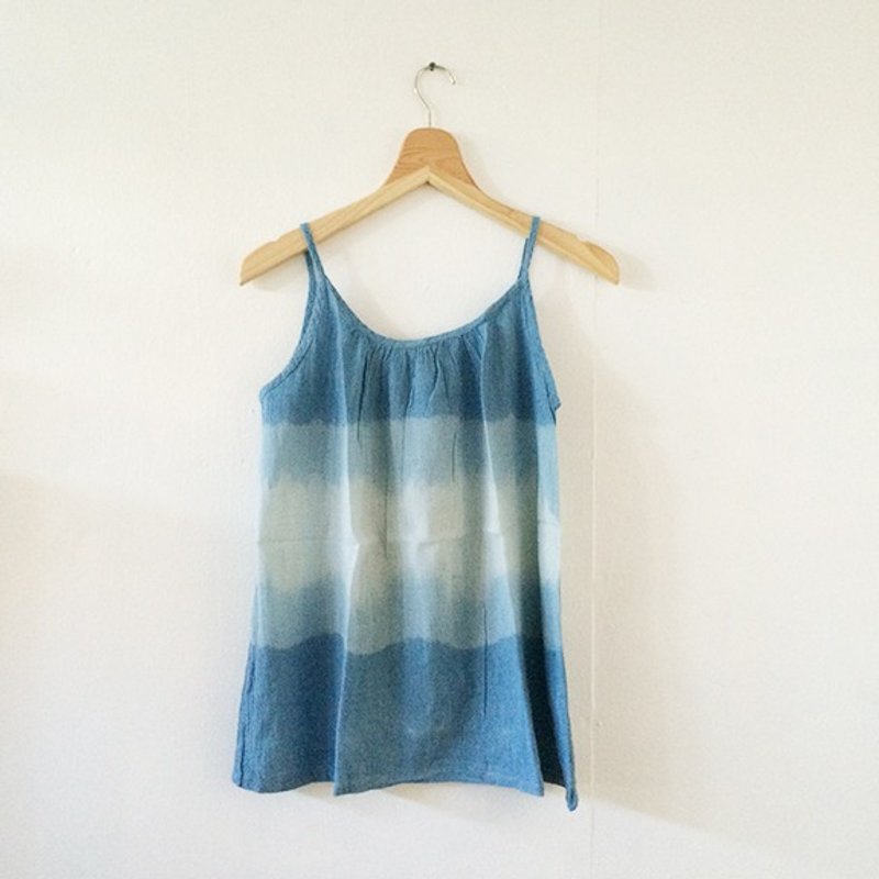Pluto dress - Natural dye - 女装上衣 - 棉．麻 蓝色