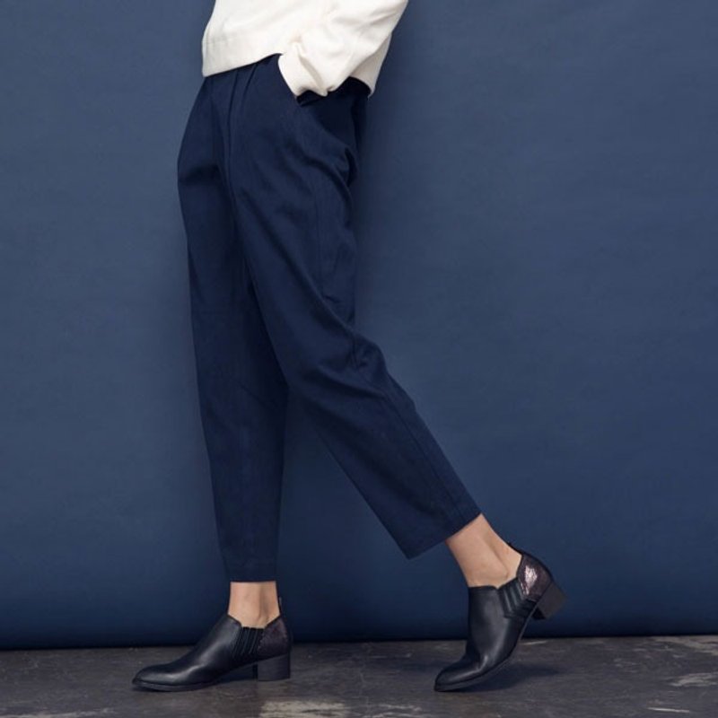 自由之滨素面抽绳长裤-蓝 - 女装长裤 - 其他材质 蓝色