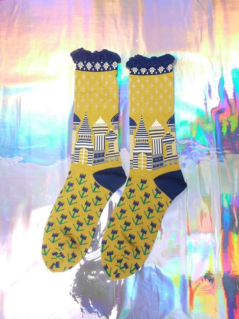 海市蜃楼袜子系列(黄)!!夏漪眺=knock your socks off !! - 袜子 - 其他材质 黄色