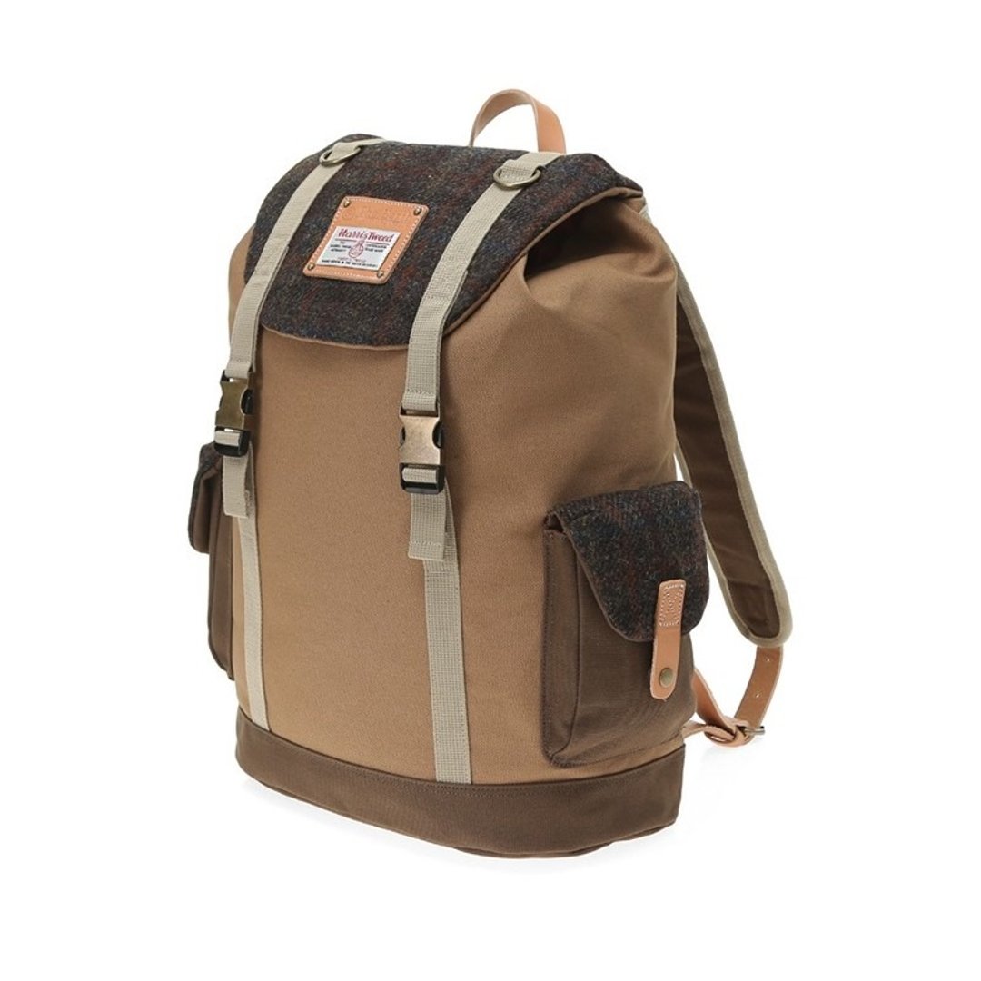 HARRIS TWEED RUCKSACK - DARK BROWN - 侧背包/斜挎包 - 其他材质 咖啡色