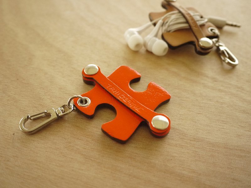 拼图卷线器-橘色 - 卷线器/电线收纳 - 真皮 