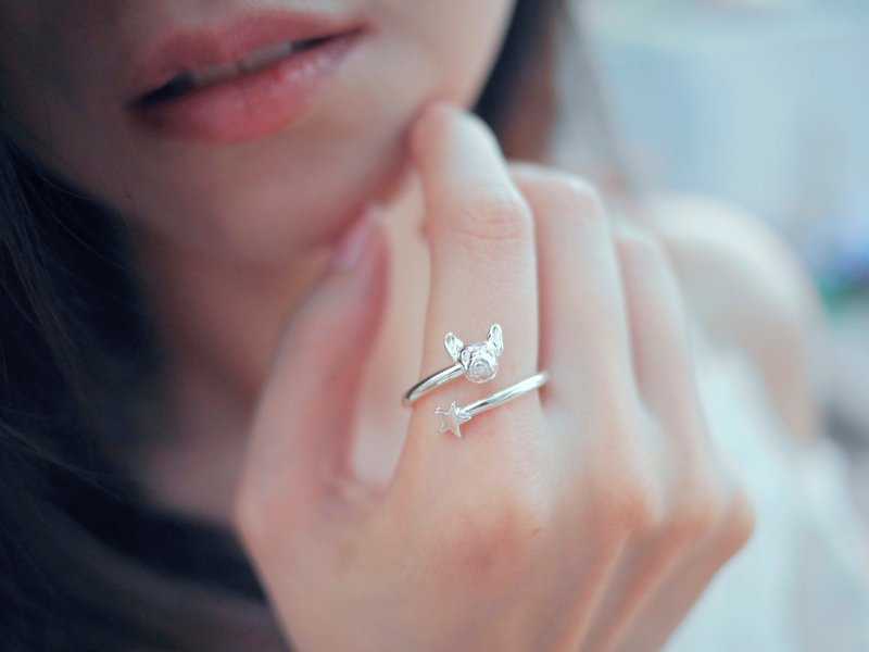 Oops 流星法斗戒指- - 戒指 - 其他金属 银色