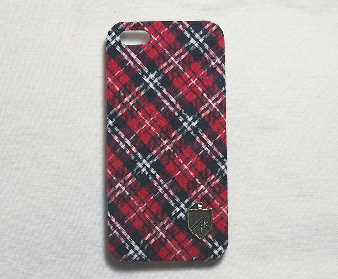 布艺 红x黑格纹手机壳 保护壳 手机套 Samsung Galaxy S7 S6 S5 S4 Grand 2 HTC Desire 200 300 Sony Xperia X XA Ultra - 手机壳/手机套 - 其他材质 红色