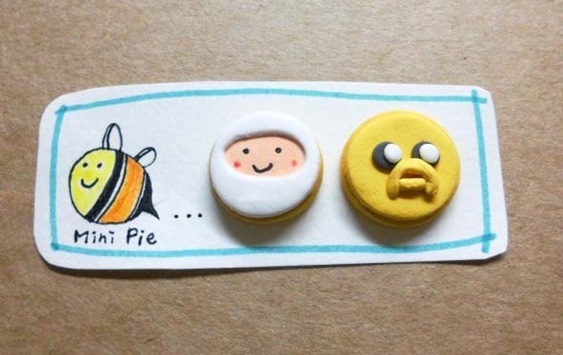 {{情人节限定}}老皮与阿宝糖霜饼干耳环(可改耳夹式) - 耳环/耳夹 - 其他材质 多色