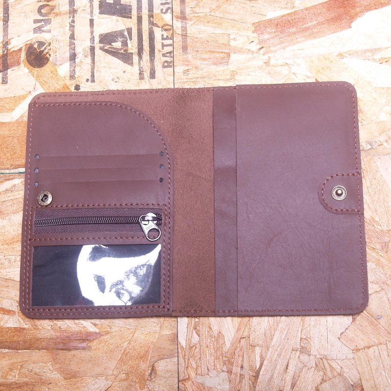 ‘玩皮女孩’巧克力咖＿护照套(无logo，免费烙印），手工牛皮，护照 - 护照夹/护照套 - 纸 咖啡色