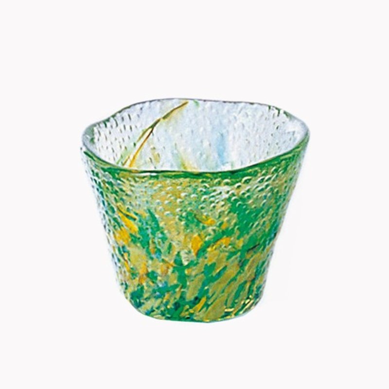 50cc【MSA 日本手工杯】(清绿)日本进口津軽手工杯 琉璃清酒杯 津軽びいどろ タンブラ - 茶具/茶杯 - 玻璃 绿色