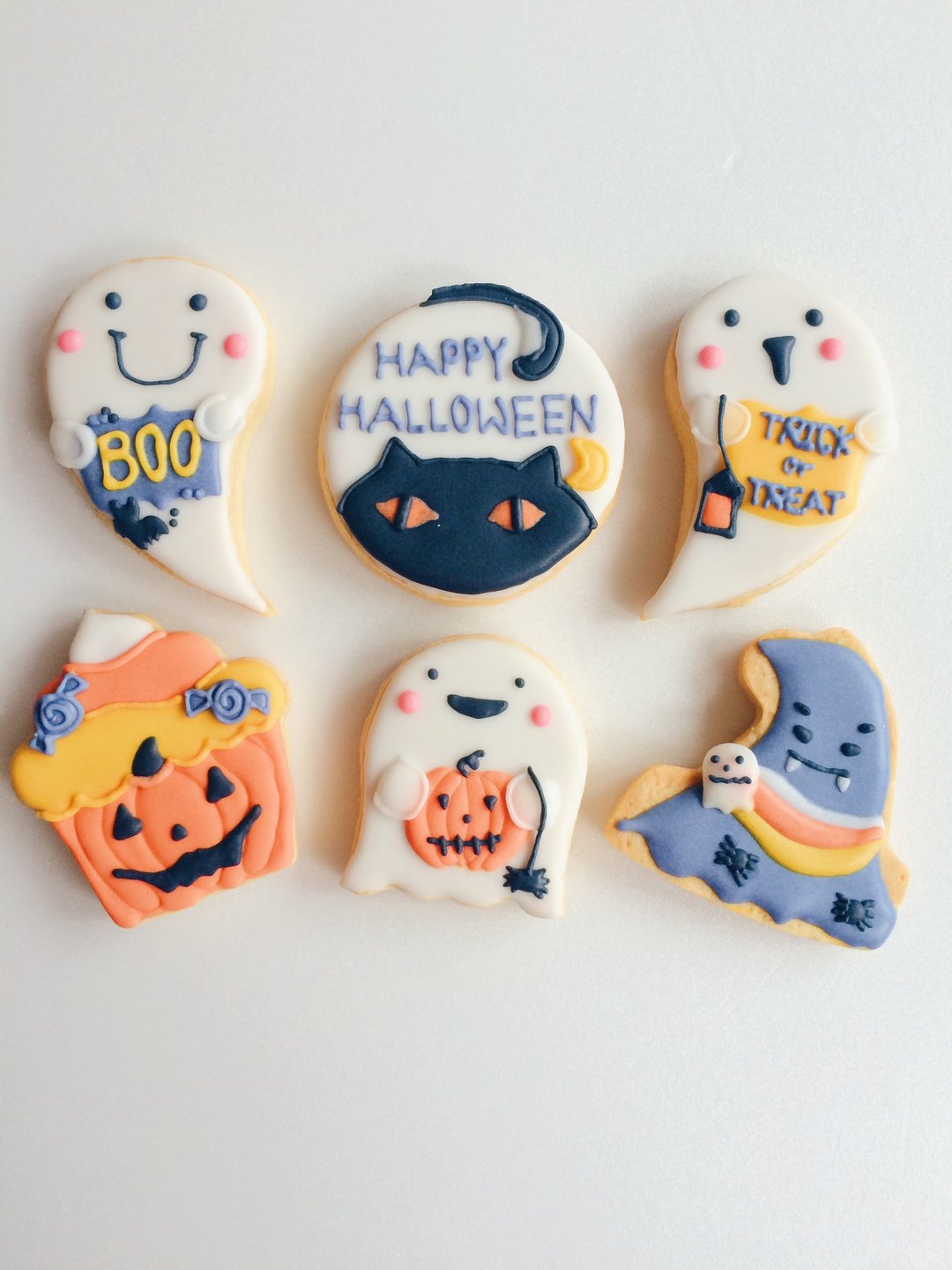 [暖阳] 万圣节送礼首选 ❥ 黑皮Halloween ❥ 纯手工绘制创意设计糖霜饼干礼盒6片组 **万圣节热推预购** - 手工饼干 - 新鲜食材 