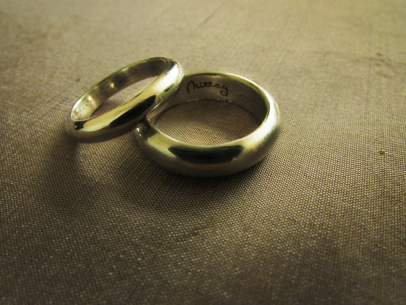 mittag【RG312】eternal mf 永恒对戒 设计师手工 纯银戒指-附品牌原木珠宝盒...超取免运...取免运... - 对戒 - 其他金属 卡其色