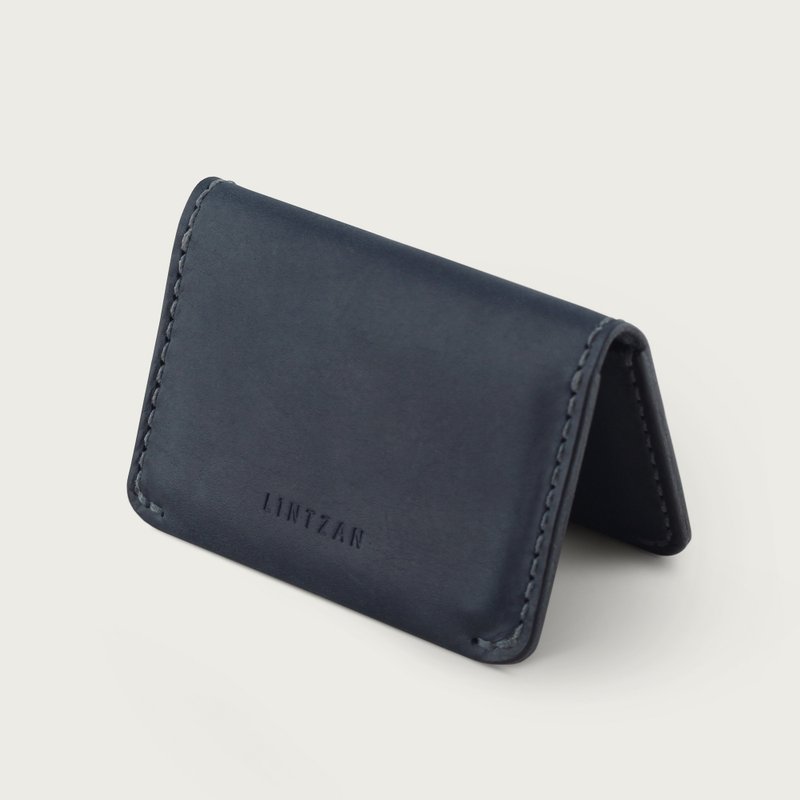 经典2折名片夹/卡夹 -- 深海蓝 - 名片夹/名片盒 - 真皮 橘色