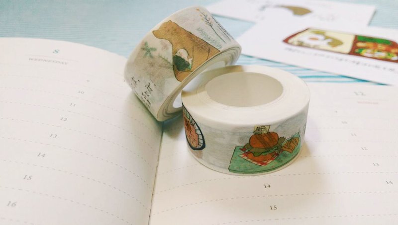 咻咻熊纸胶带两卷一起（有赠品组合） - 纸胶带 - 纸 白色