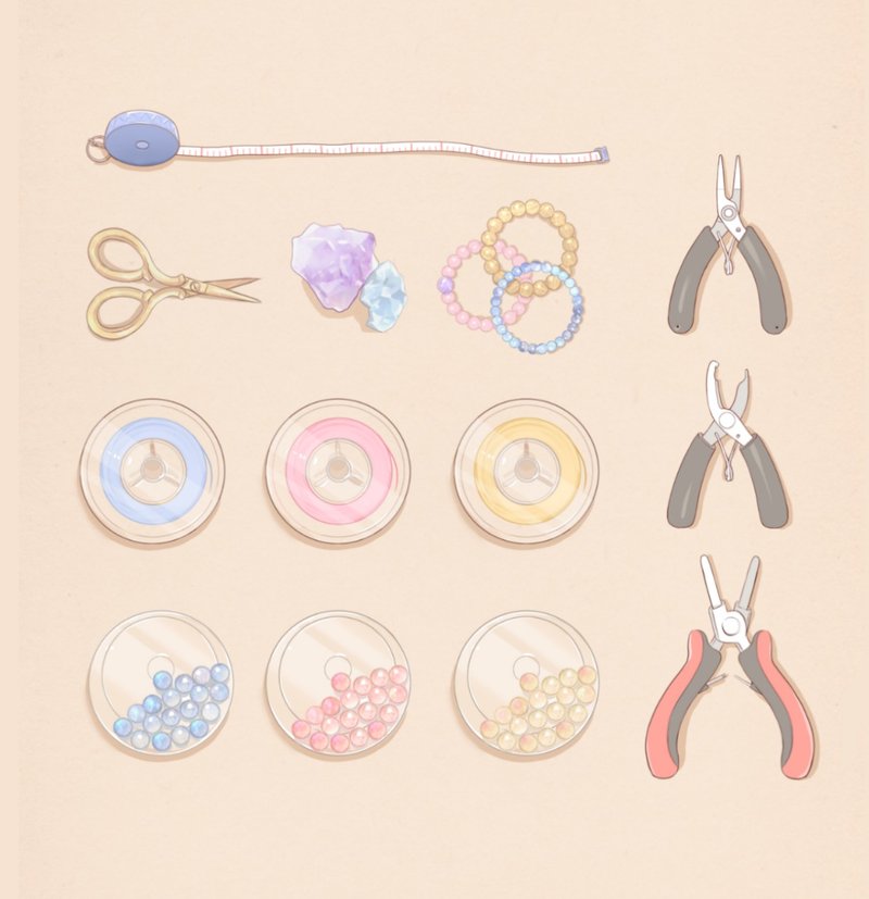 【Ofelia.】天然宝石水晶手链专属定制化订制卖场 - 手链/手环 - 宝石 多色