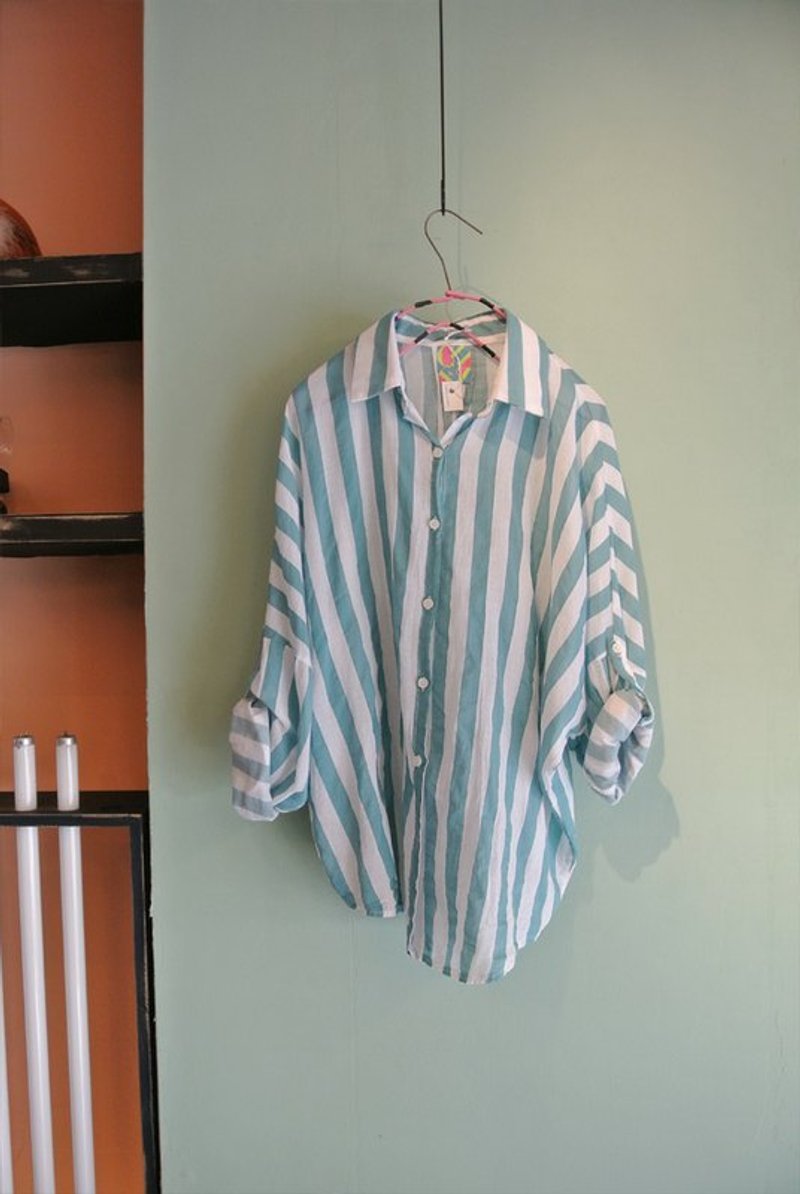 蓝白条每天穿简单好衬衫 - 其他 - 其他材质 