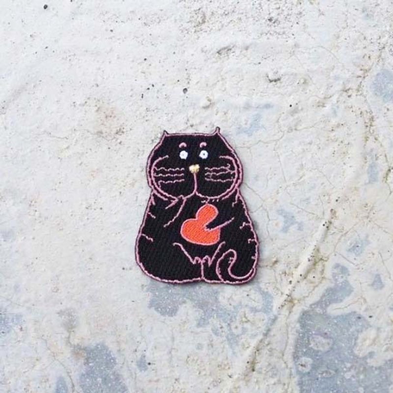 天天开心吉普猫  刺绣贴布 - 其他 - 绣线 黑色