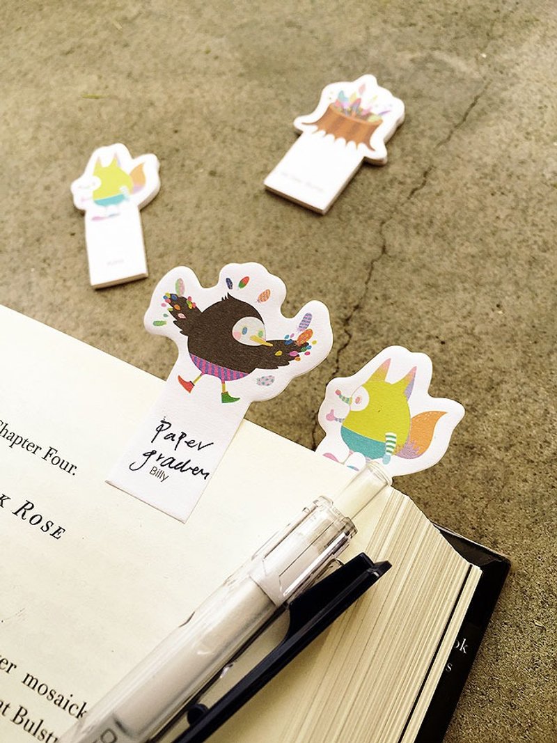 【Miccudo】 | 乌鸦索引贴 | 羽毛 伊索寓言 小鸟 书签 圣诞礼 - 书签 - 纸 黑色