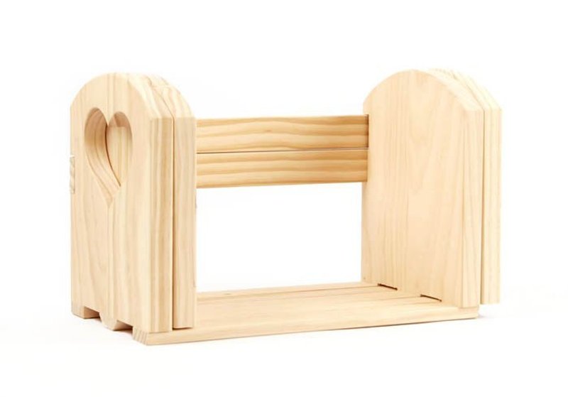 伸缩书架 - 摆饰 - 木头 咖啡色