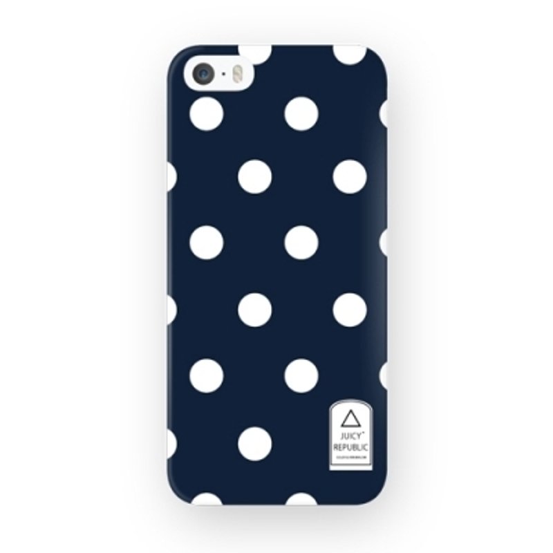 女孩寓所 :: Juicy Republic x iphone 5/5s 手机壳-蓝底点点 - 其他 - 塑料 蓝色