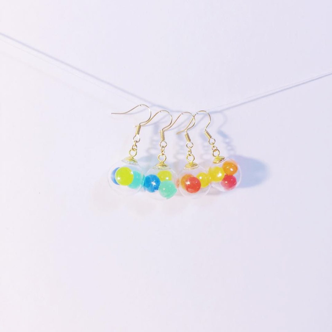 【 パレット调色板∵ earrings 】 - 耳环/耳夹 - 其他金属 