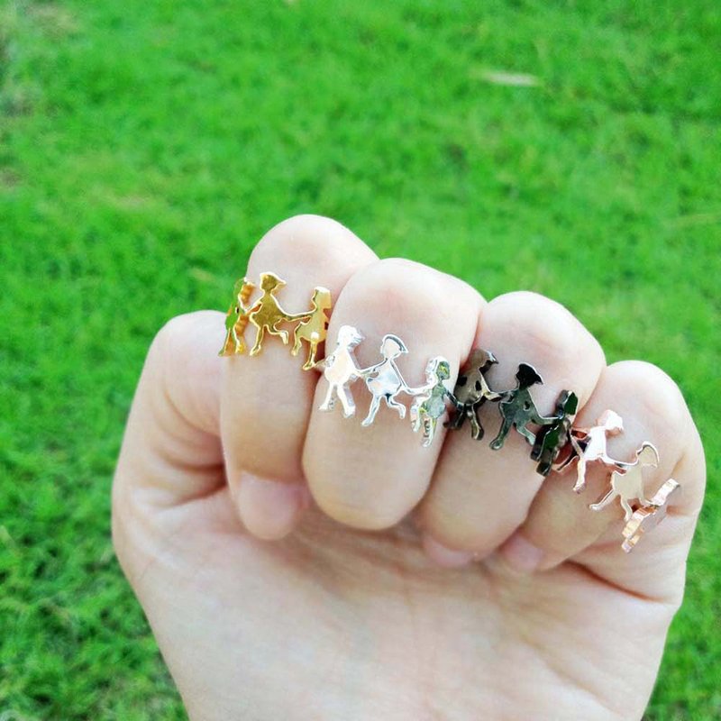 快乐的女孩 戒指 - 戒指 - 其他金属 多色