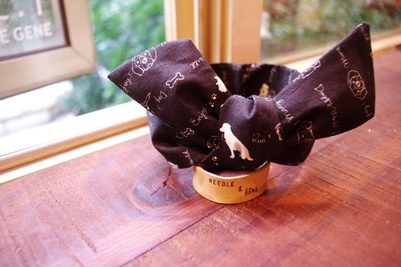 狗语汪汪 / 印花发带 - 发饰 - 棉．麻 黑色