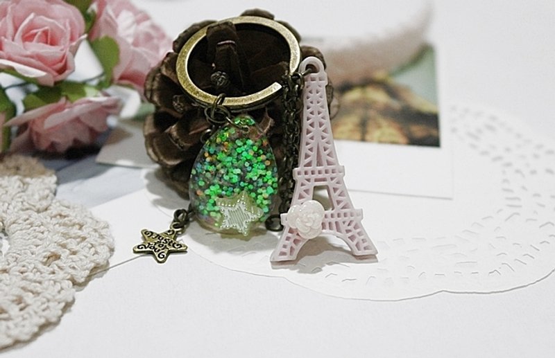 童趣＊紫色铁塔＊钥匙圈 //限量x1// - 钥匙链/钥匙包 - 其他金属 紫色