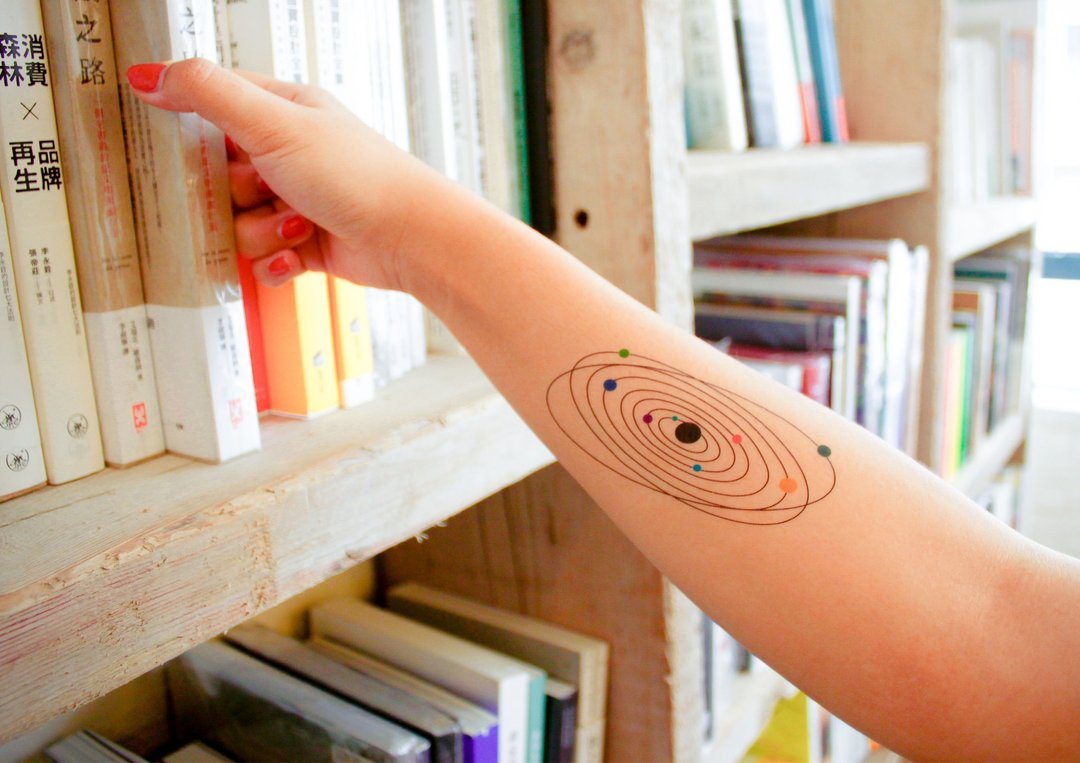 刺青纹身贴纸 - 太阳系 星球纹身 Surprise Tattoo - 纹身贴 - 纸 多色