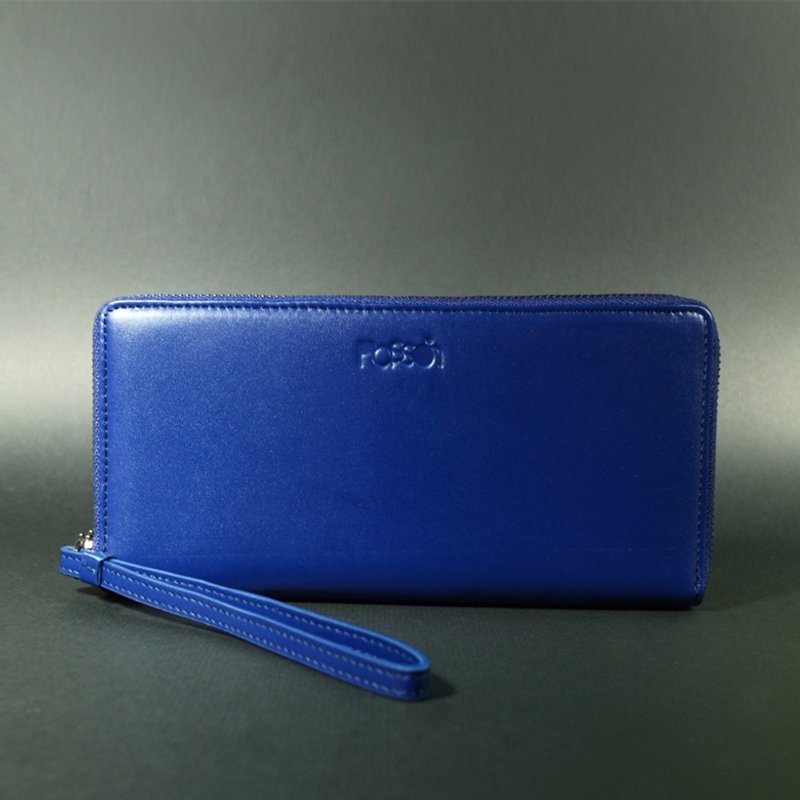 Passion 拉链长夹蓝色 - 皮夹/钱包 - 真皮 蓝色
