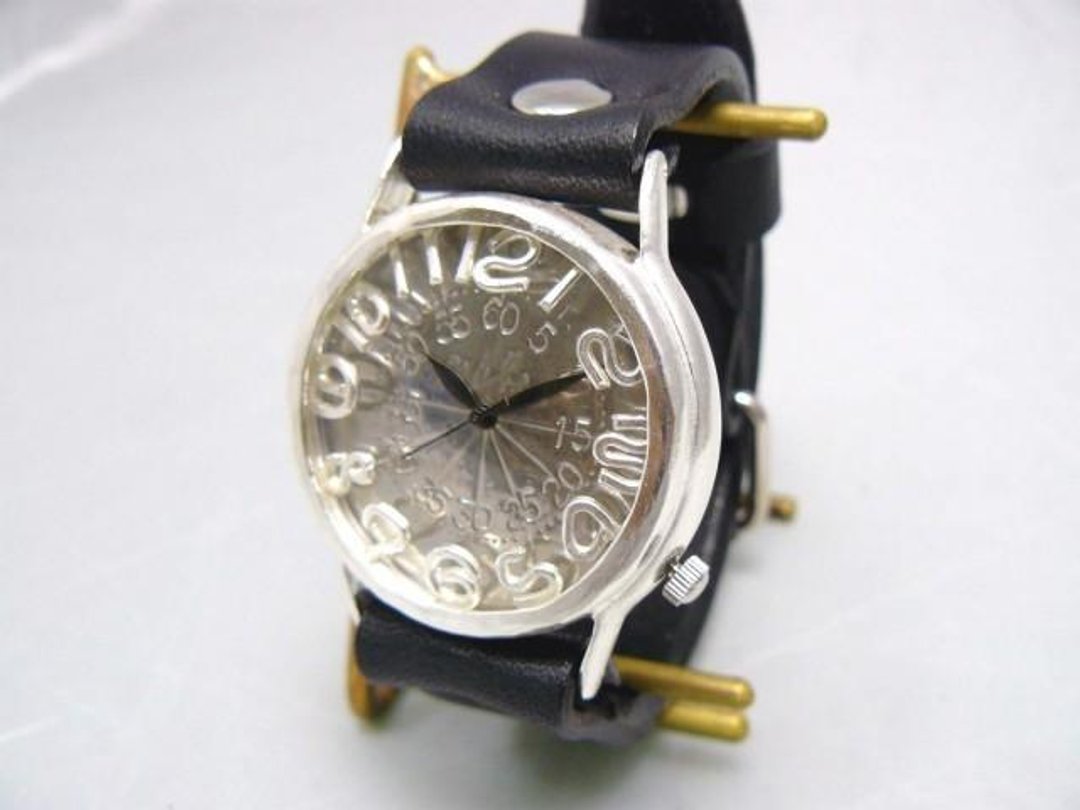 JSS3 HandCraftWatch JUMBO Silver36mm Floating Index (JUM130SV SV / BK) - 女表 - 纯银 银色